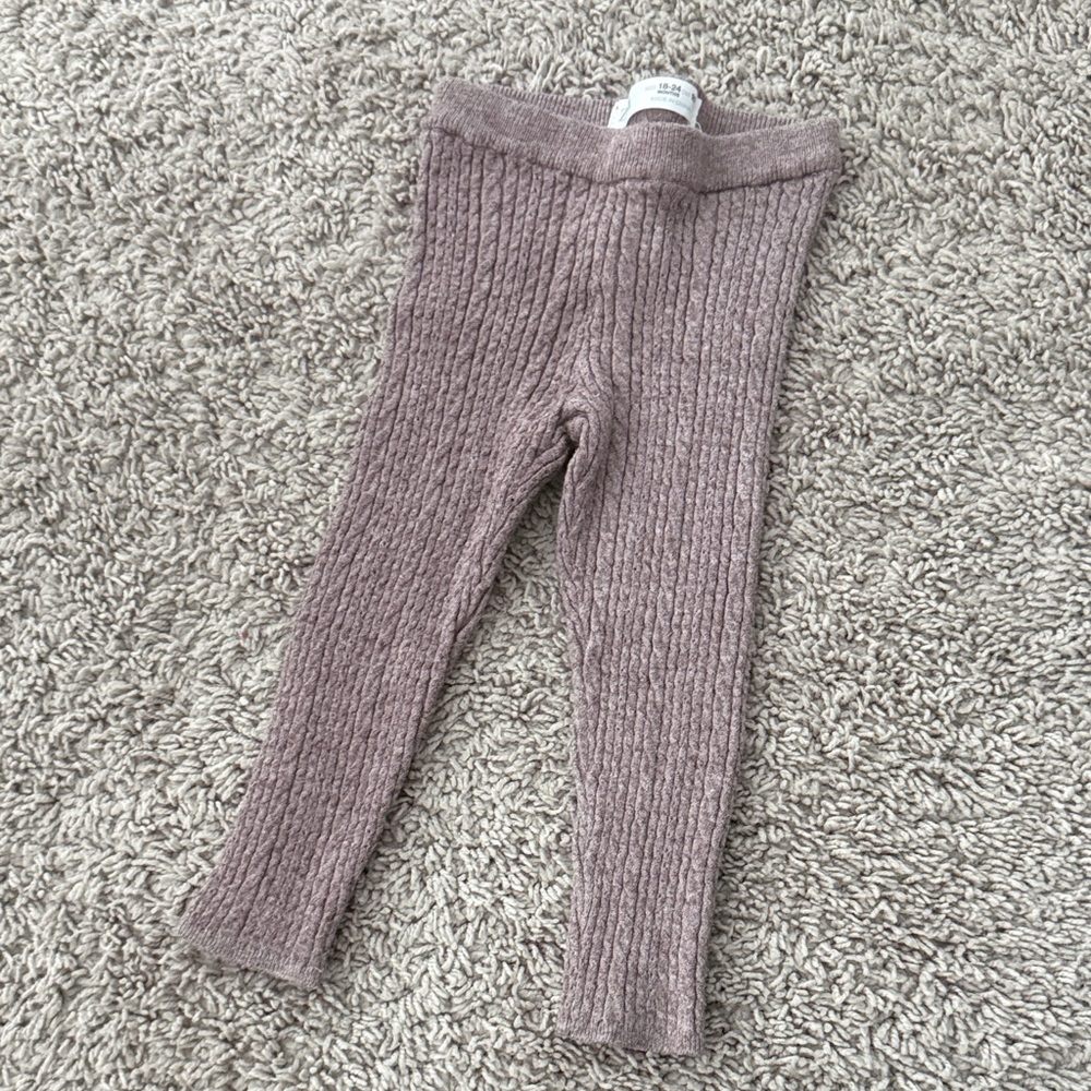 🍓 5 for $15 🍓 Zara Kids Ribbed Knit Leggings - Taupe
